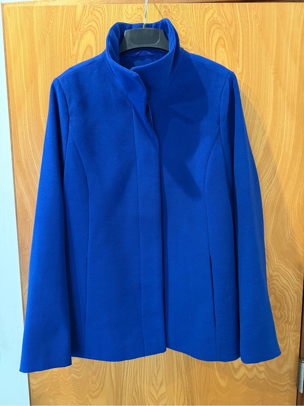 Women's Cobalt Stand-Collar Pea Coat